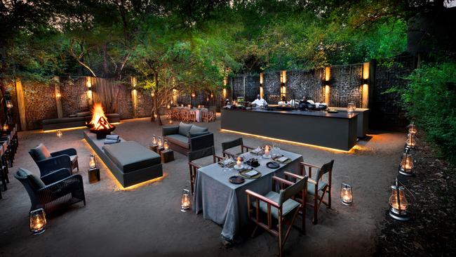 Outdoor dining at the property.