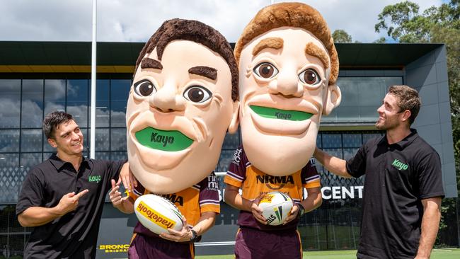 Nikorima and Andrew McCullough at the Kayo season launch.