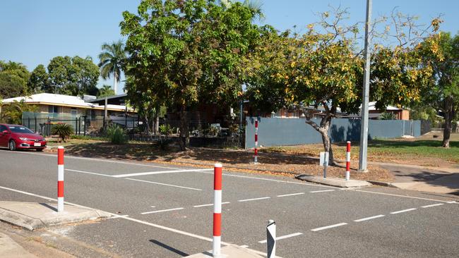 The scene on Matthews Rd Wulagi where a 15 year old boy died after being hit by a car. Picture: Glenn Campbell. Picture: Glenn Campbell