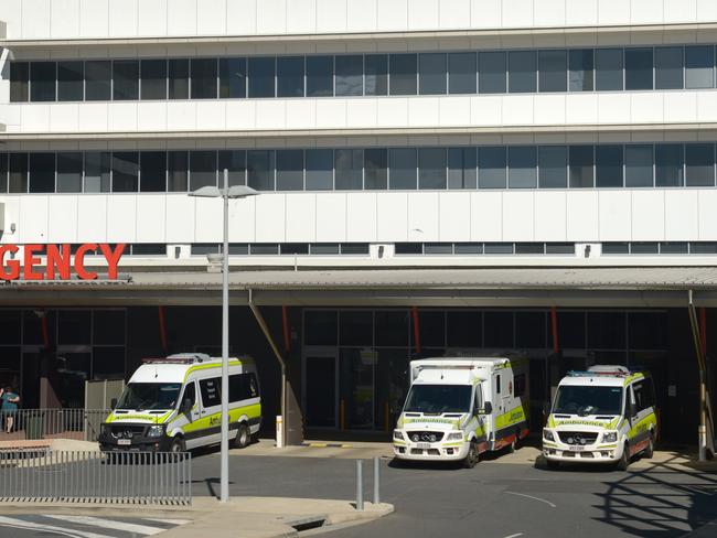 Ambulances 'ramping' at the Rockhampton hospital Wednesday 8 May