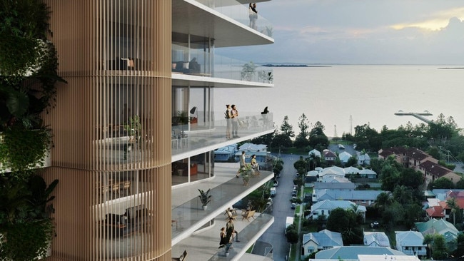 An artist impression of the $130 million tower prosed for Wynnum's CBD.