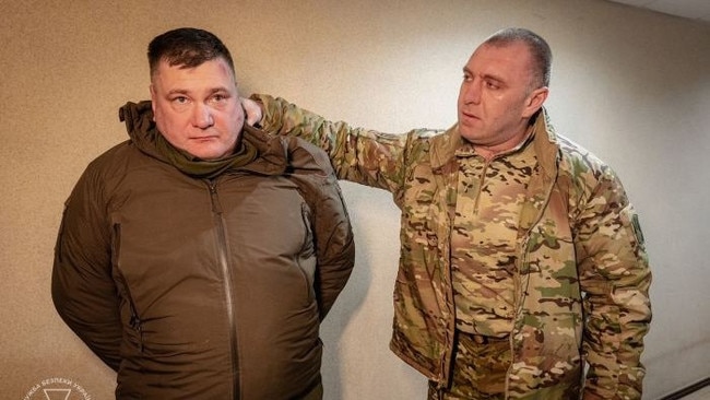 In February, the SBU’s leader, Lt. Gen. Vasyl Maliuk, personally detained a senior officer of the agency who was allegedly spying for Russia. Photo: SBU