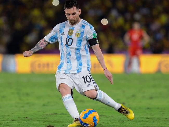 Legendary Argentinian forward Lionel Messi may be Melbourne-bound. Picture: AFP