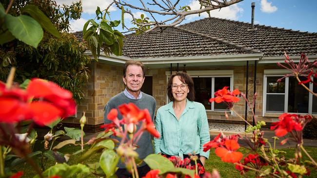 Siblings Anthony Martini and Maria Martini at their family home for sale in Vale Park. Picture: MATT LOXTON