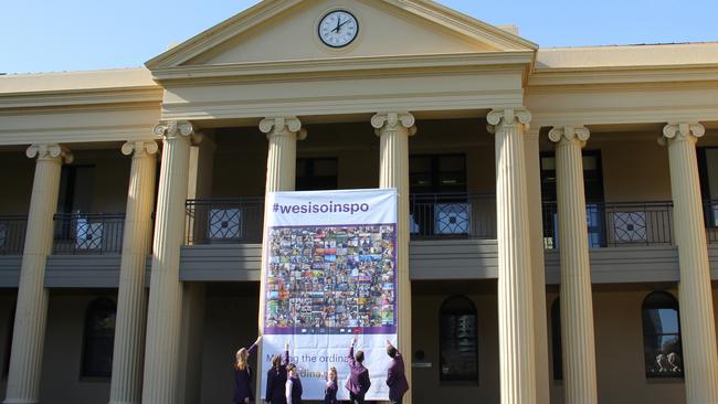 Students at Wesley College’s St Kilda Rd campus.