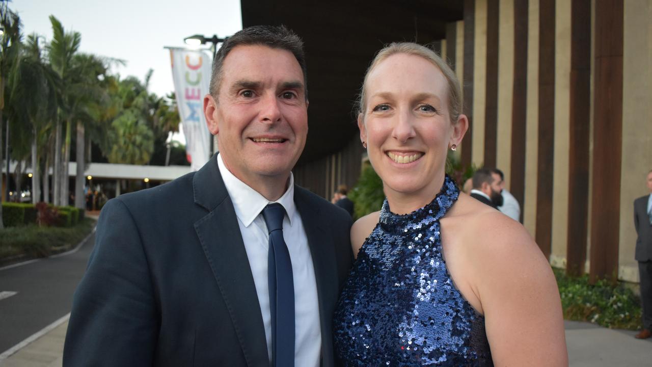 Active Leadership Coaching Kent Ballantyne and BHP representative Amanda Walker at the 2020 Queensland Mining Awards at the MECC, Mackay, on Wednesday September 23. Picture: Zizi Averill