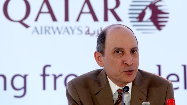 Qatar Airways CEO Akbar Al Baker wants the Australian government to allow more travellers to return from overseas and quarantine in empty hotels. Picture: Kelly Barnes