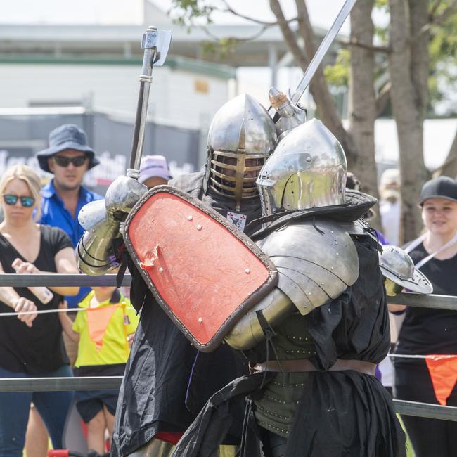 Tyr's Warriors entertain the crowd. Toowoomba Royal Show. Friday, March 31, 2023. Picture: Nev Madsen.