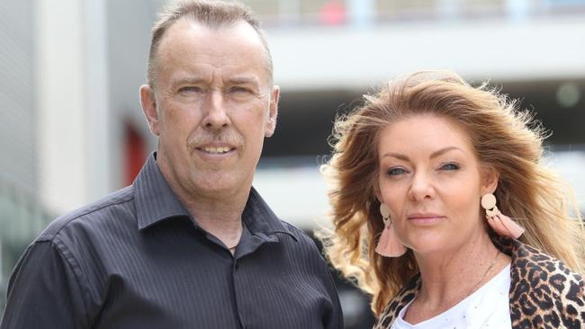 Brett Sengstock with wife Lisa Sengstock The victim of paedophile pastor Frank Houston has urged police to hurry its investigation into Hillsong founder Brian Houston.