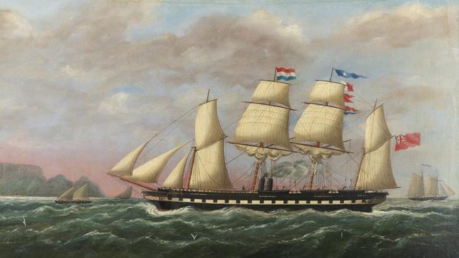 SS Great Britain Arriving At Cape Town (on her way to Australia in 1852), oil painting by John A. Wilson. Picture: Courtesy of the SS Great Britain Trust