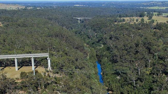 The incomplete bridge. Picture: NSW Government