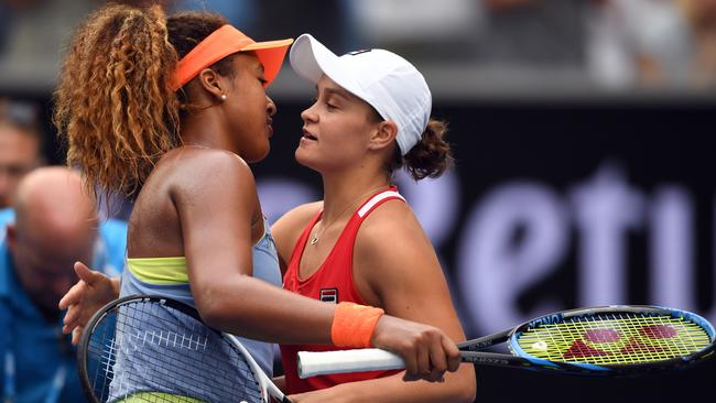 Naomi Osaka beat Ash Barty at the Australian Open last year, but she says she’s wary of the young Aussie starlet. Picture: AAP