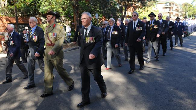 Epping RSL sub-branch’s traditional Anzac Sunday march back on April 21, 2013.