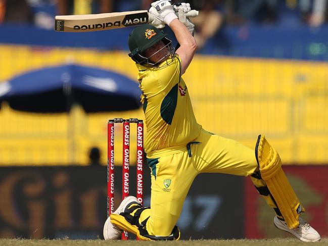 COLOMBO, SRI LANKA - FEBRUARY 14: Steve Smith of Australia bats during the ODI match between Sri Lanka and Australia at R. Premadasa Stadium on February 14, 2025 in Colombo, Sri Lanka. (Photo by Robert Cianflone/Getty Images)