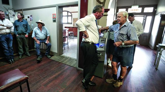 Joyce meeting locals.