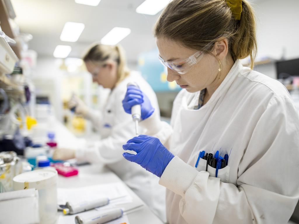 The University of Queensland’s COVID-19 development team is one of 100 around the world trying to invent an effective vaccine. Picture: UQ
