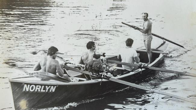 Max Sidney with his surf boat crew. Picture: Supplied