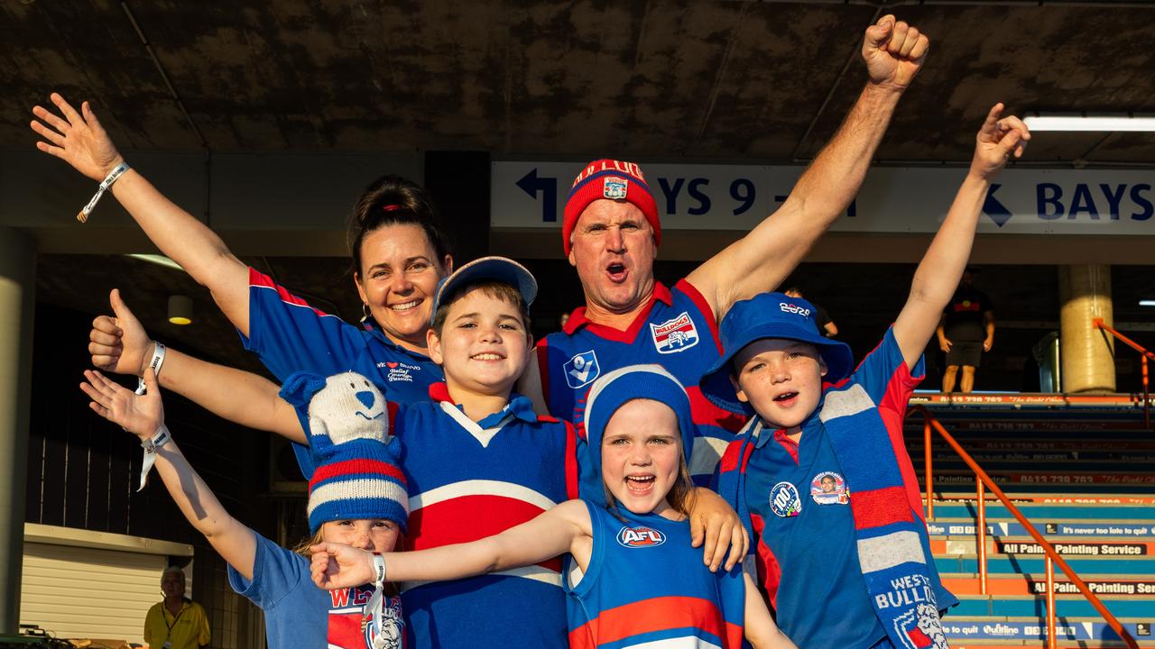 Rolls family at the Gold Coast Suns v Western Bulldogs 2025 AFL match at TIO Stadium. Picture: Pema Tamang Pakhrin