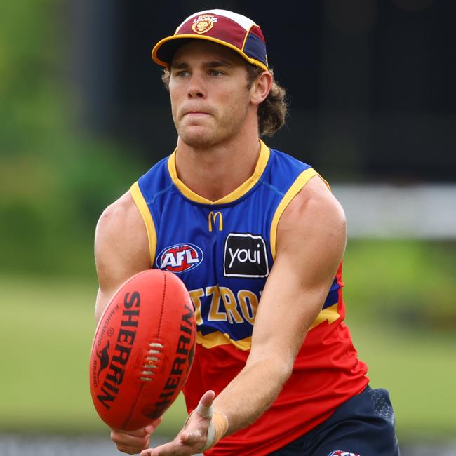 Deven Robertson is set to remain a Lion despite interest from two clubs, says Brisbane list boss Dom Ambrogio. Picture: Lachie Millard