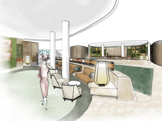 An artist’s impression of the Club Stand lounge. Picture: Supplied