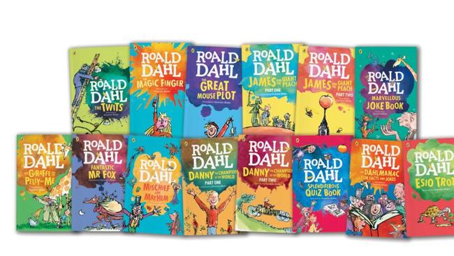 A collection of Roald Dahl’s children’s books.