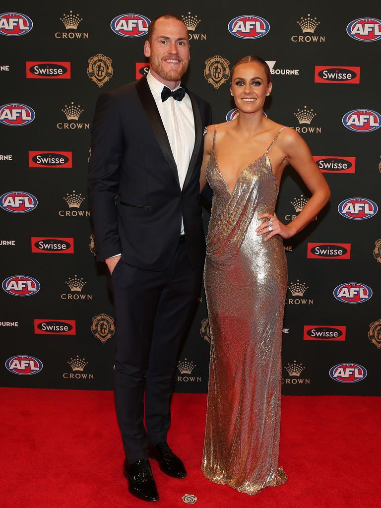 Jarryd and Sarah Roughead. Picture: Michael Klein