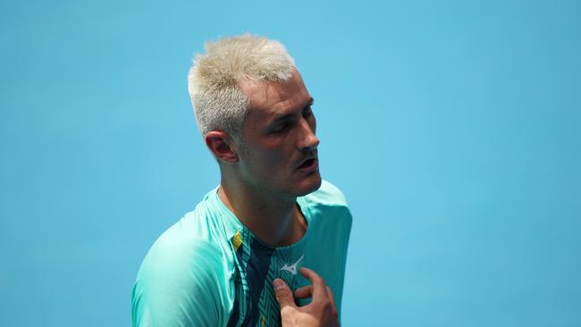 Tomic has Covid. Photo by Graham Denholm/Getty Images