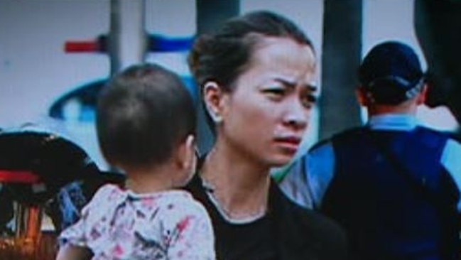 Wife Ngo Thu Huong returned to Australia from Vietnam after his shooting. Picture: 7 News