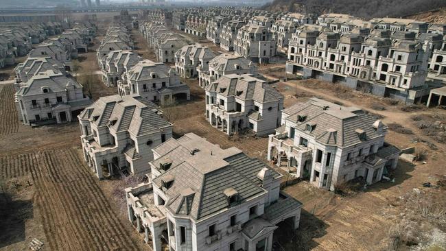 Deserted villas in a suburb of Shenyang in China's northeastern Liaoning province. Picture: Jade Gao/AFP