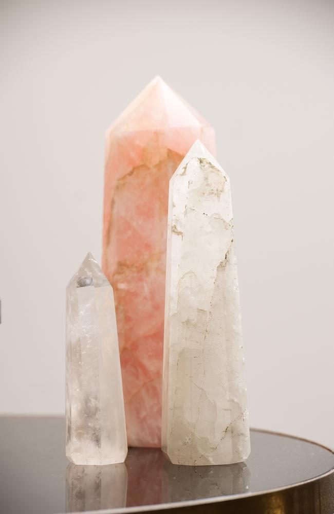 Rose quartz is rumoured to be a ‘healing crystal’ that brings peace and attracts love. Picture: AAP Image / Monique Harmer