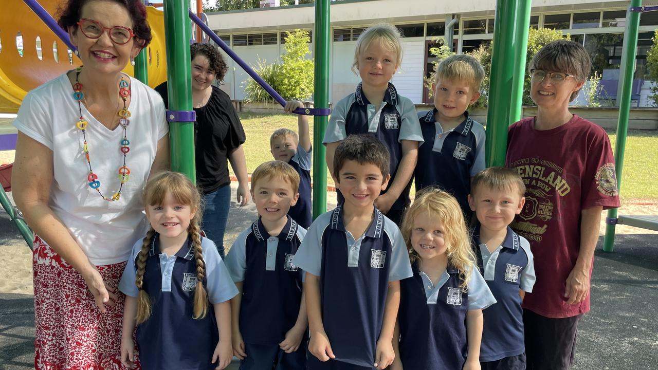 Kilkivan State School (P-10). (Back from left) Julia Black, Miles, Chelsea, Jaxx, Chantel Lewis, (front from left) Alice, Harvey, Sam Oscar, Levi.