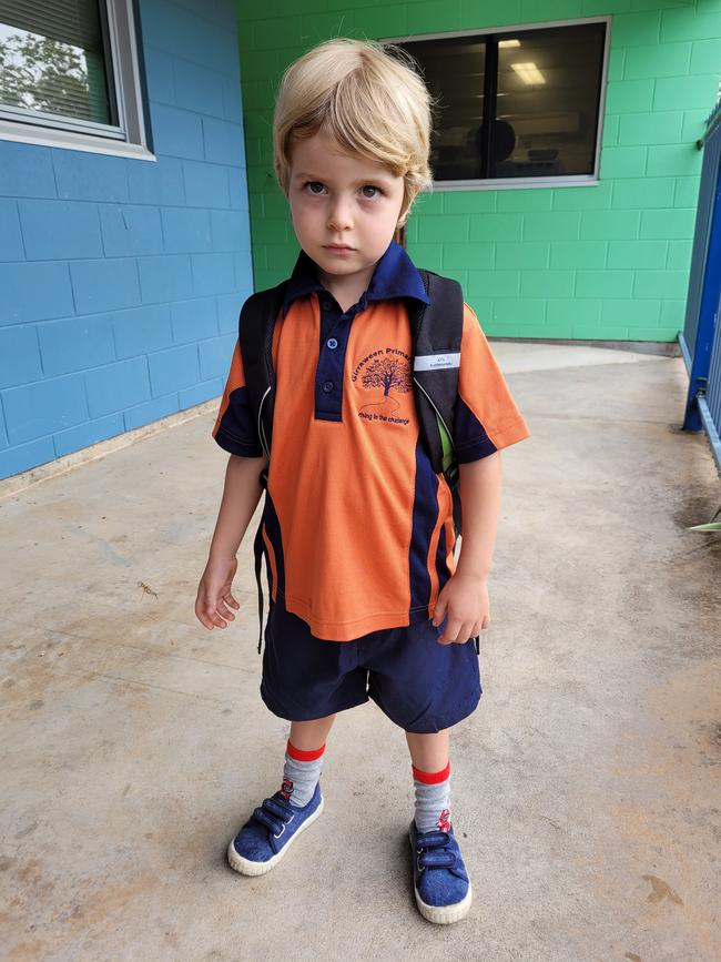 Hayden’s first day at Girraween Preschool