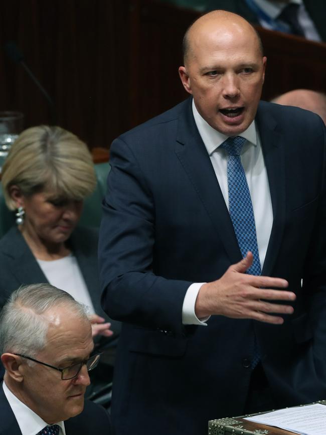 Peter Dutton during Question Time on Monday. Picture: Gary Ramage