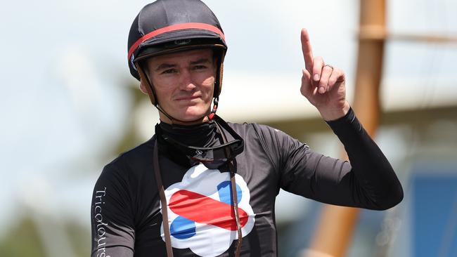 Regan Bayliss riding The Playwright win Race 4 Widden Stakes during Sydney Racing at Rosehill Gardens on February 01, 2025 in Sydney, Australia. (Photo by Jeremy Ng/Getty Images)