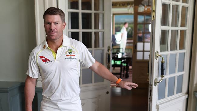 It was widely thought suspension would be the end of Warner, pictured walking into the Long Room at Lord's, but he has always shown willing. Picture: Getty Images