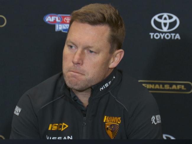 Sam Mitchell in his post-match press conference.