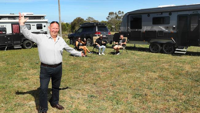 Mt Moriac Hotel publican Ashley Foote has welcomed more than 1800 free campers to his property in the last two years. Picture: Alison Wynd