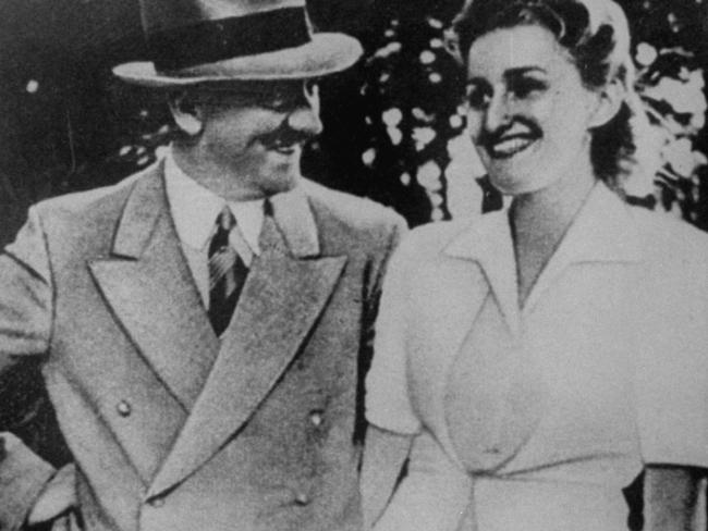 Hitler pictured with Eva Braun whom he eventually married.