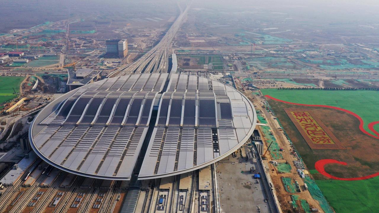 The Xiongan Railway Station of the Beijing-Xiongan intercity railway in Xiongan New Area, north China s Hebei Province. Picture: Alamy