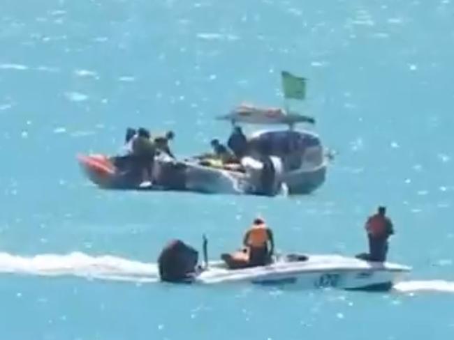 Jet boat crash at water skiing event in RobePicture: Twitter/7 News Adelaide