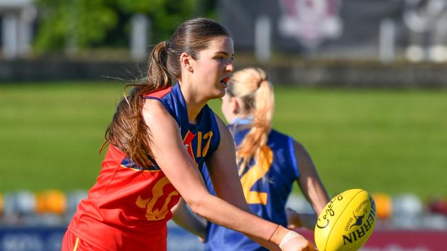 South Queensland player Emma MacDonald in action. Picture: AFLQ.