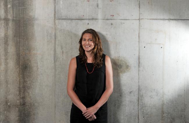 Kylie Stevenson spent two weeks living in Larrimah in 2016 on an NT Writers’ Centre retreat where she met Mr Moriarty. Picture: Brad Fleet