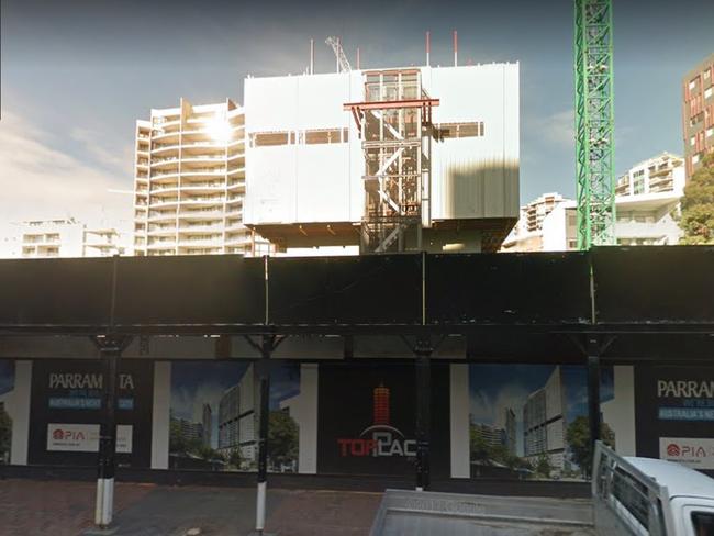 189 Macquarie St, Parramatta. development has had construction halted a court found the site was non-compliant with council rules. Image: Google Maps