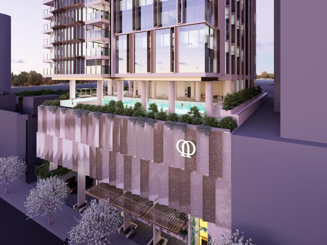 Renders of the 29-storey Arcadia development at 299 Pirie St. Pictures: Loucas Zahos Architects