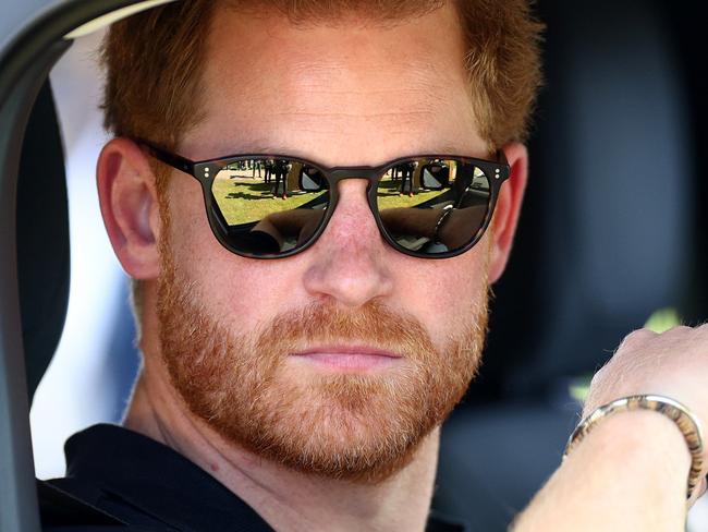 THE HAGUE, NETHERLANDS - APRIL 16: Prince Harry, Duke of Sussex attends the Jaguar Land Rover Driving Challenge on day one day one of the Invictus Games The Hague 2020 at Zuiderpark on April 16, 2022 in The Hague, Netherlands. (Photo by Dean Mouhtaropoulos/Getty Images for the Invictus Games The Hague 2020)