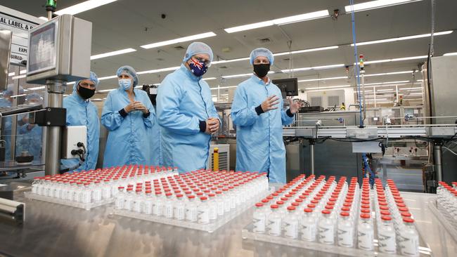 COVAX-19 remains the most advanced of Australia’s locally developed vaccines, after the University of Queensland and CSL cancelled its own production back in December 2020. Picture: David Caird