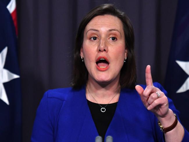 Kelly O'Dwyer speaks to the media during a press conference. Picture: AAP