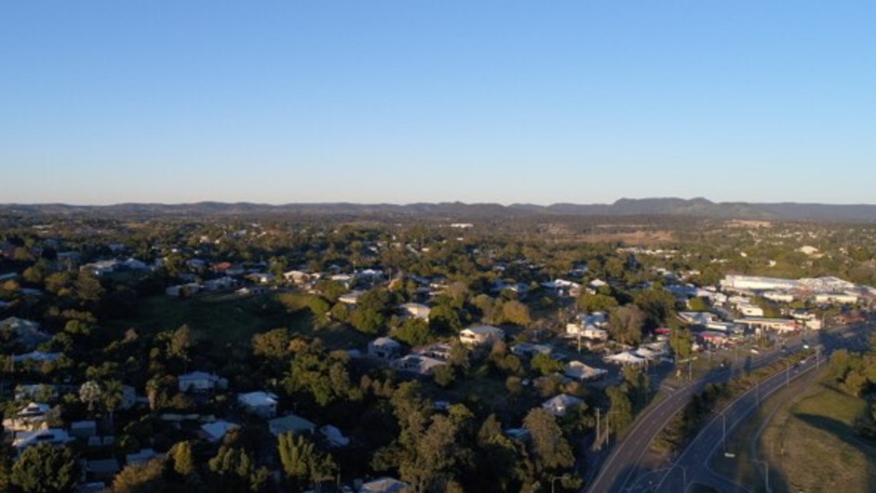 Drone photos have captured new angles of the stunning Gympie CBD, Bruce Highway and surrounds at sunset. Pictures: Josh Preston