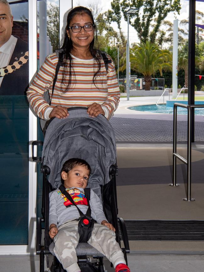 Kamini Garg with her son Avyaan. Picture: Monique Harmer