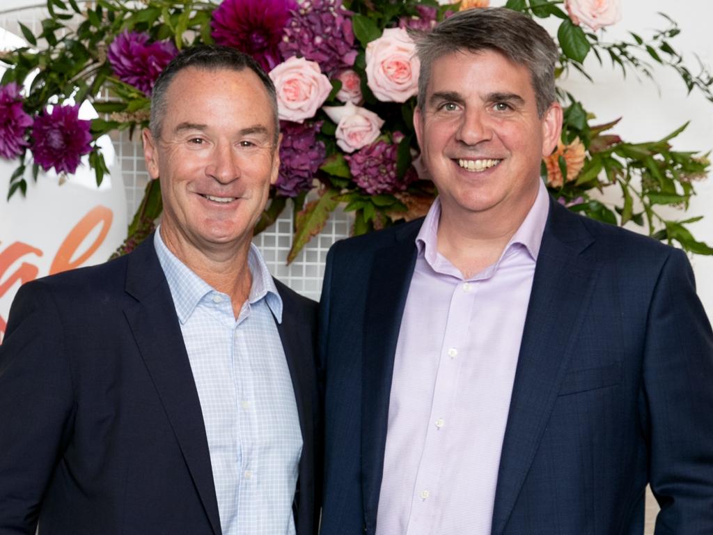 Brian Kruger with former CEO Giles Thompson in 2020.